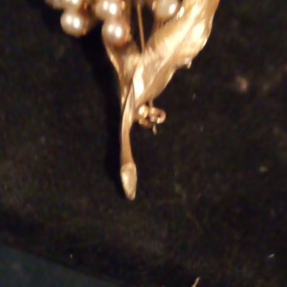 Antique gold and pearl pin - Picture 3 of 4